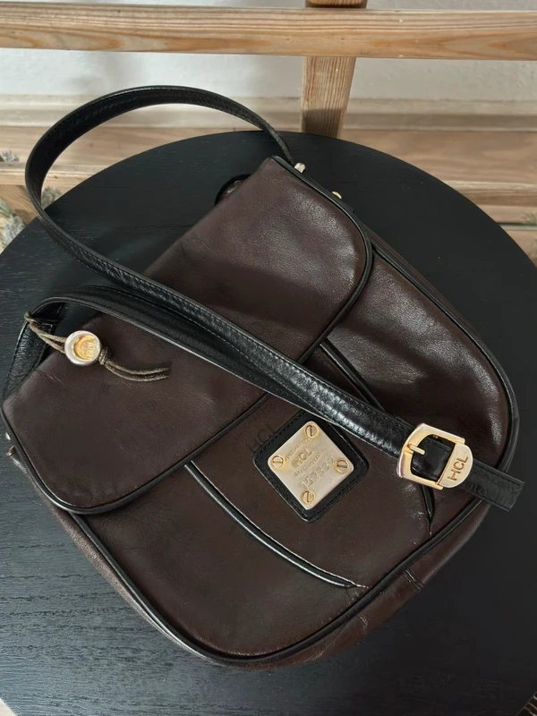 HCL Vintage Tasche 80er Braun Schwarz — 2